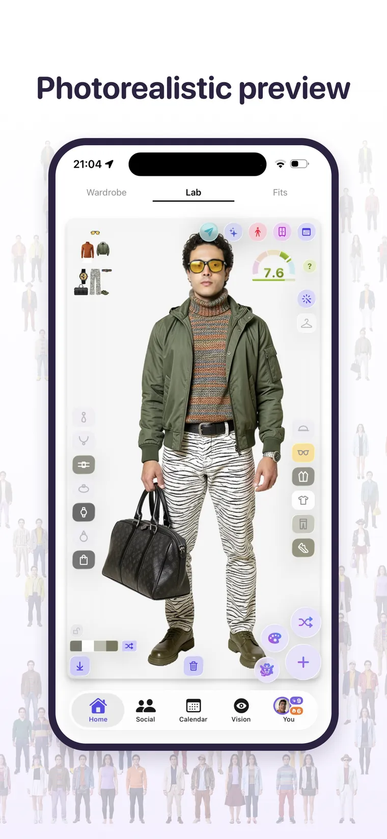 A virtual try on preview in Awtfit