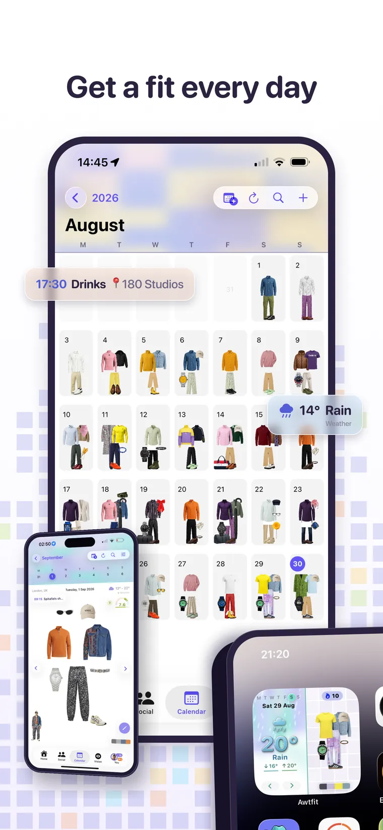 A planned week, in one tap in the Awtfit iPhone app